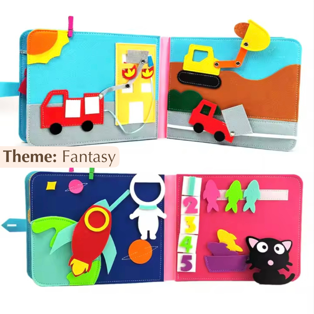 Felt Board Books for Toddlers – 16 Interactive Pages for Fine Motor Skills, Lightweight and Portable, Quiet Book Design 5