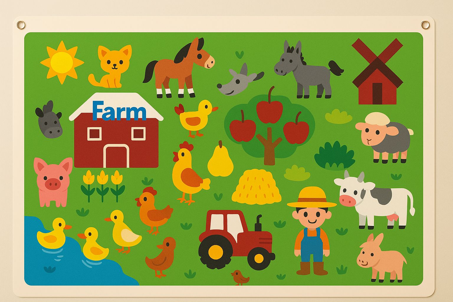 Interactive Felt Board for Kids - Educational Playset for Storytelling and Creative Learning, Portable and Durable Design 0