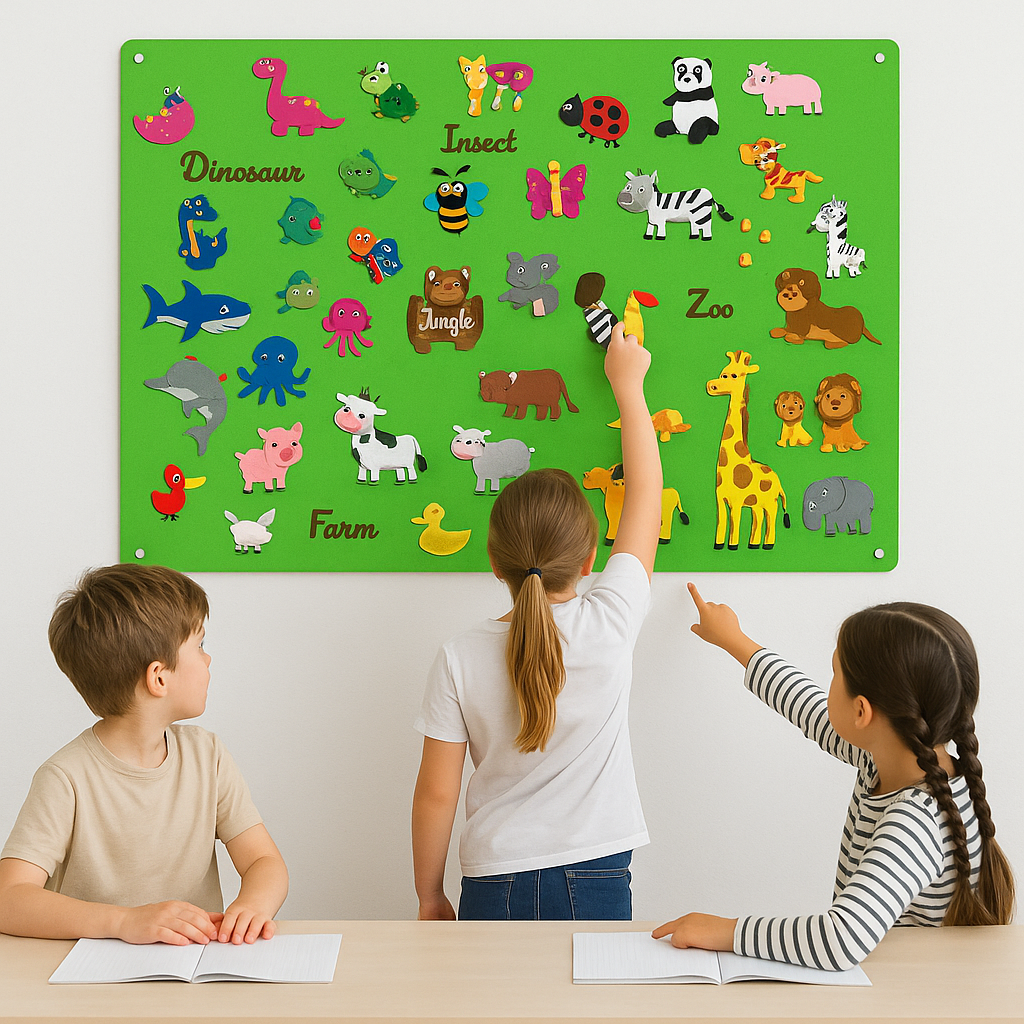 Interactive Felt Board for Kids - Educational Playset for Storytelling and Creative Learning, Portable and Durable Design 6