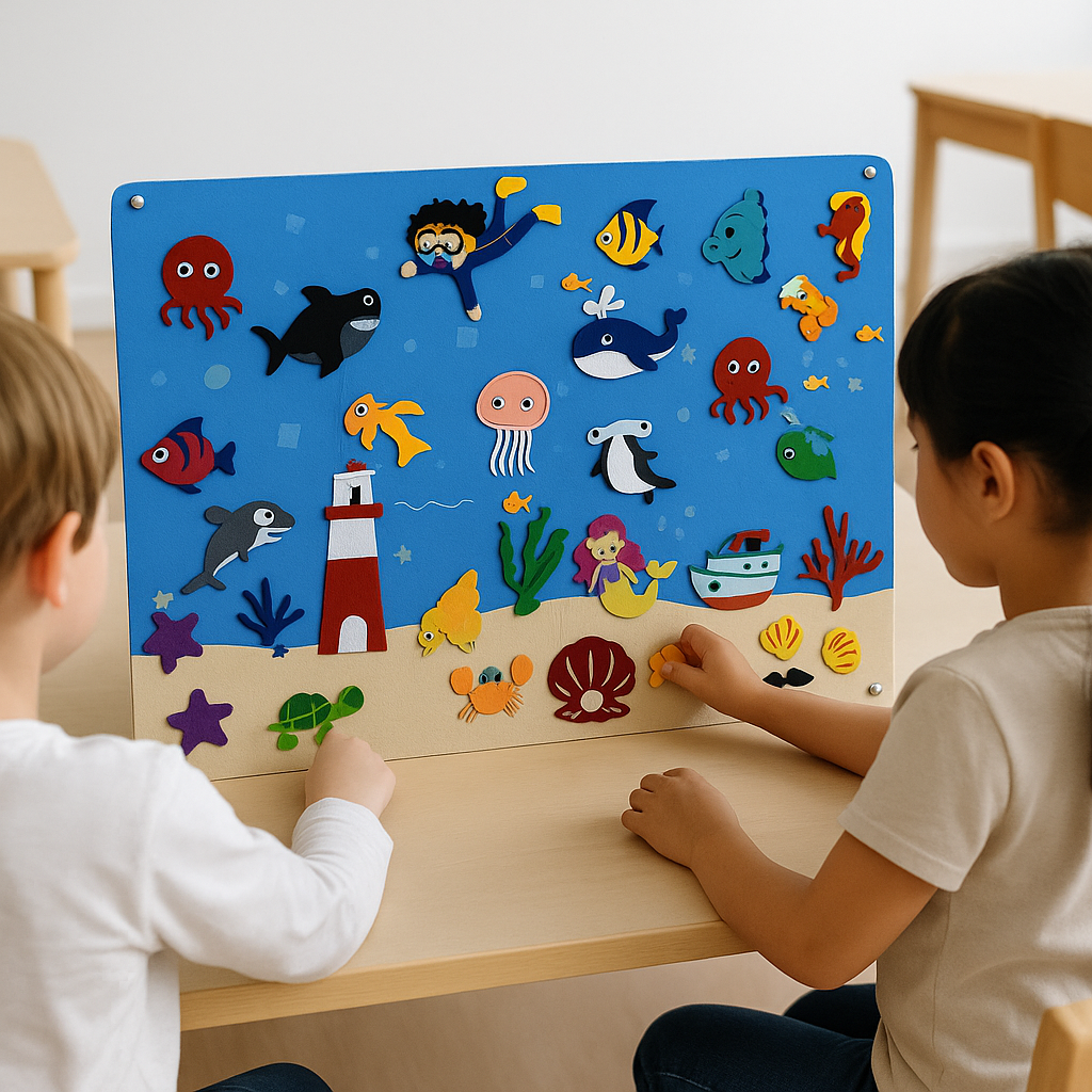 Interactive Felt Board for Kids - Educational Playset for Storytelling and Creative Learning, Portable and Durable Design 8