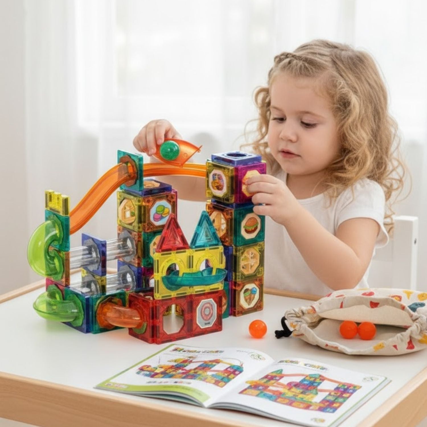 Magneto-Billes Construction Toy | Magnetic Ball Circuit for Creative Learning 1