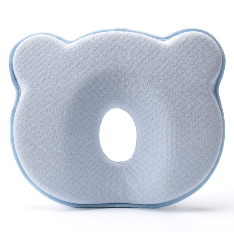 Memory Foam Baby Pillow for Infants – Ergonomic Toddler Sleep Aid with Optimal Head Support and Soft White Cover 1