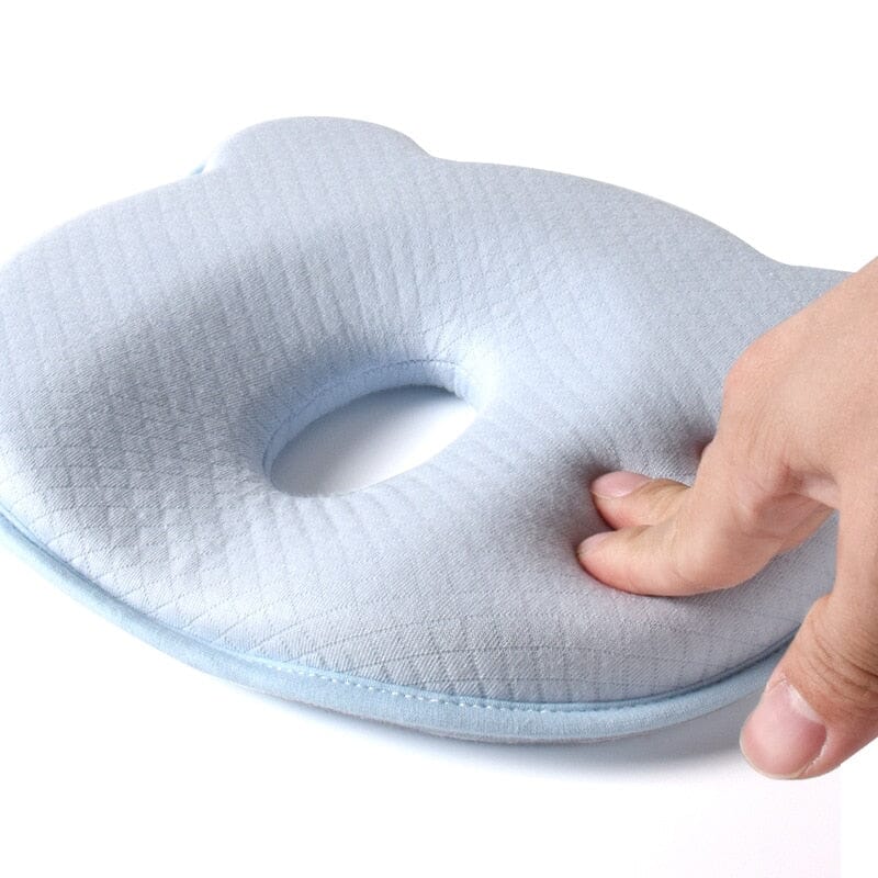 Memory Foam Baby Pillow for Infants – Ergonomic Toddler Sleep Aid with Optimal Head Support and Soft White Cover 2