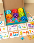Montessori Number Learning Game – Wooden Educational Toy for Developing Fine Motor Skills in 4-6 Year Olds 0