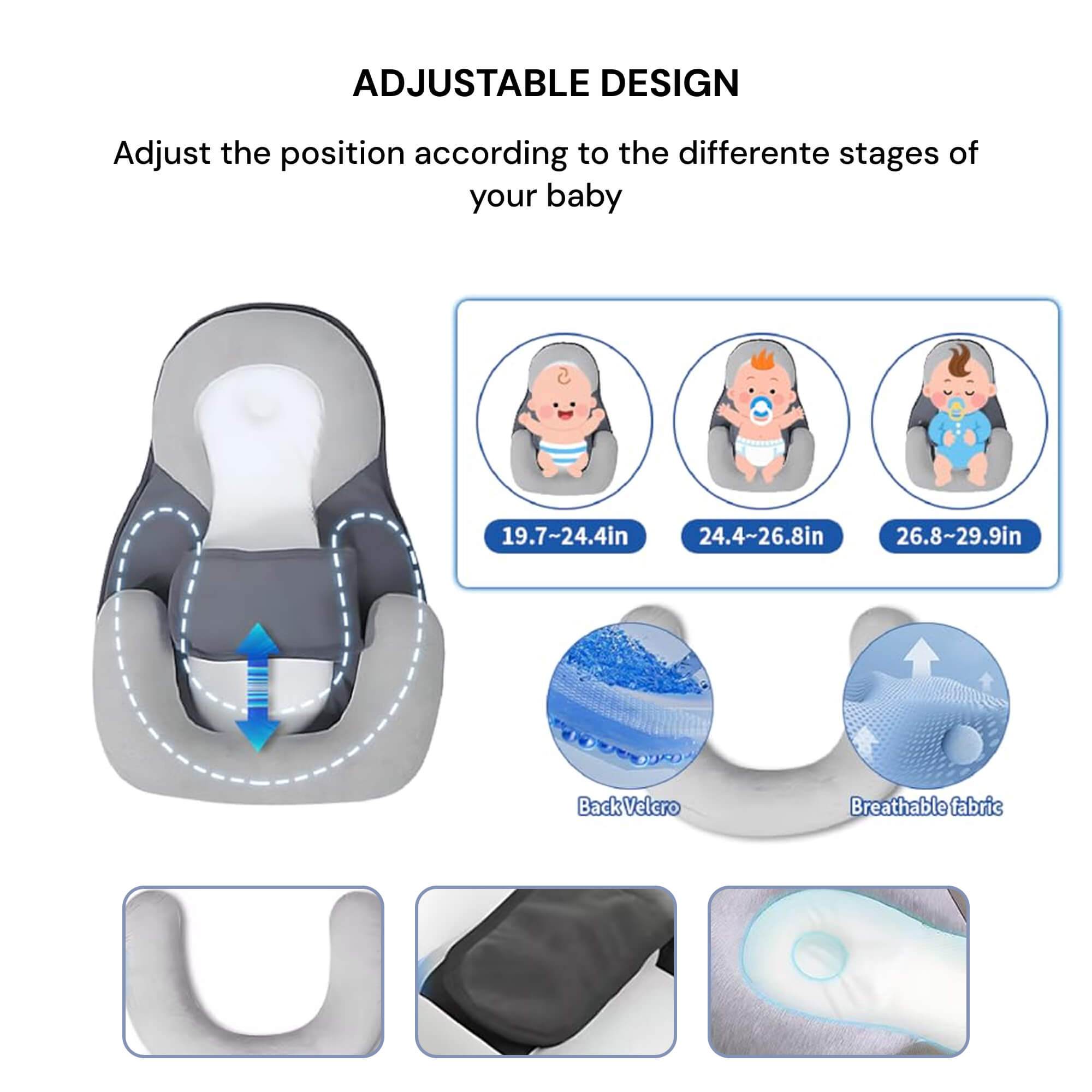 Newborn Reflux Pillow Bed with 15° Incline – Portable Infant Nest for Colic Relief and Comfortable Sleep 5