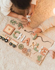 Personalized Wooden Name Puzzle for Toddlers – Custom Engraved Educational Toy with Vibrant Letters and Durable Design 0