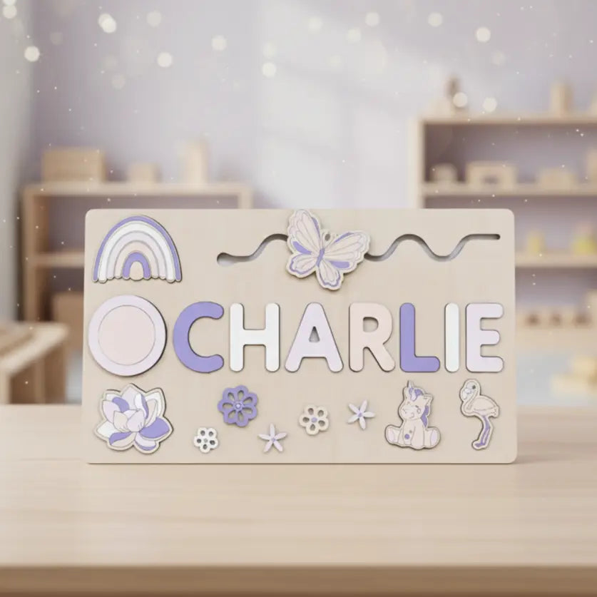 Personalized Wooden Name Puzzle for Toddlers – Custom Engraved Educational Toy with Vibrant Letters and Durable Design 5