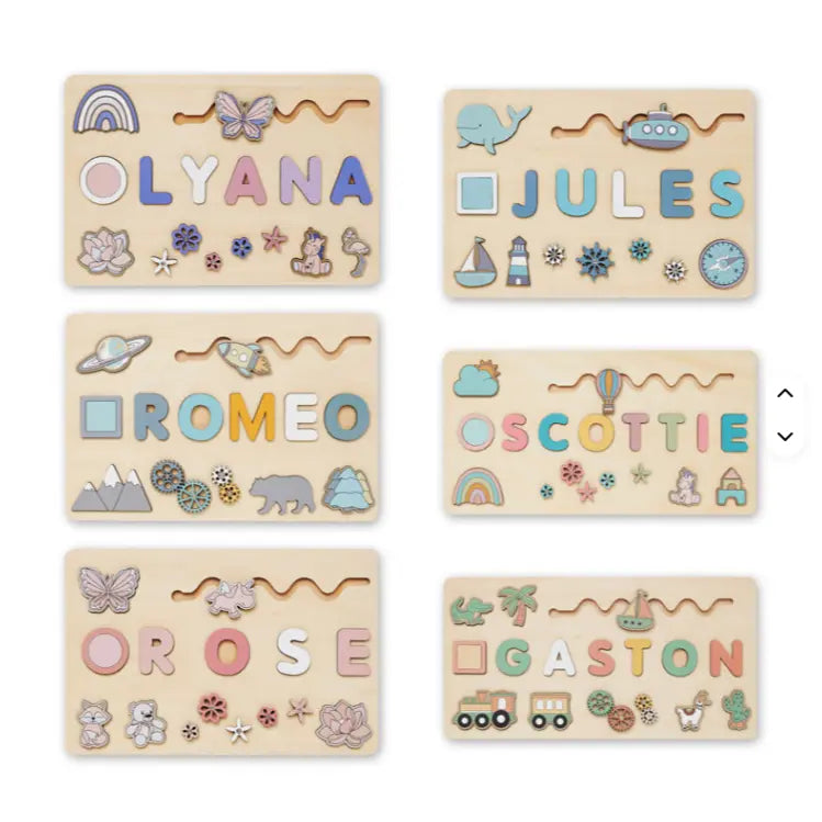 Personalized Wooden Name Puzzle for Toddlers – Custom Engraved Educational Toy with Vibrant Letters and Durable Design 6