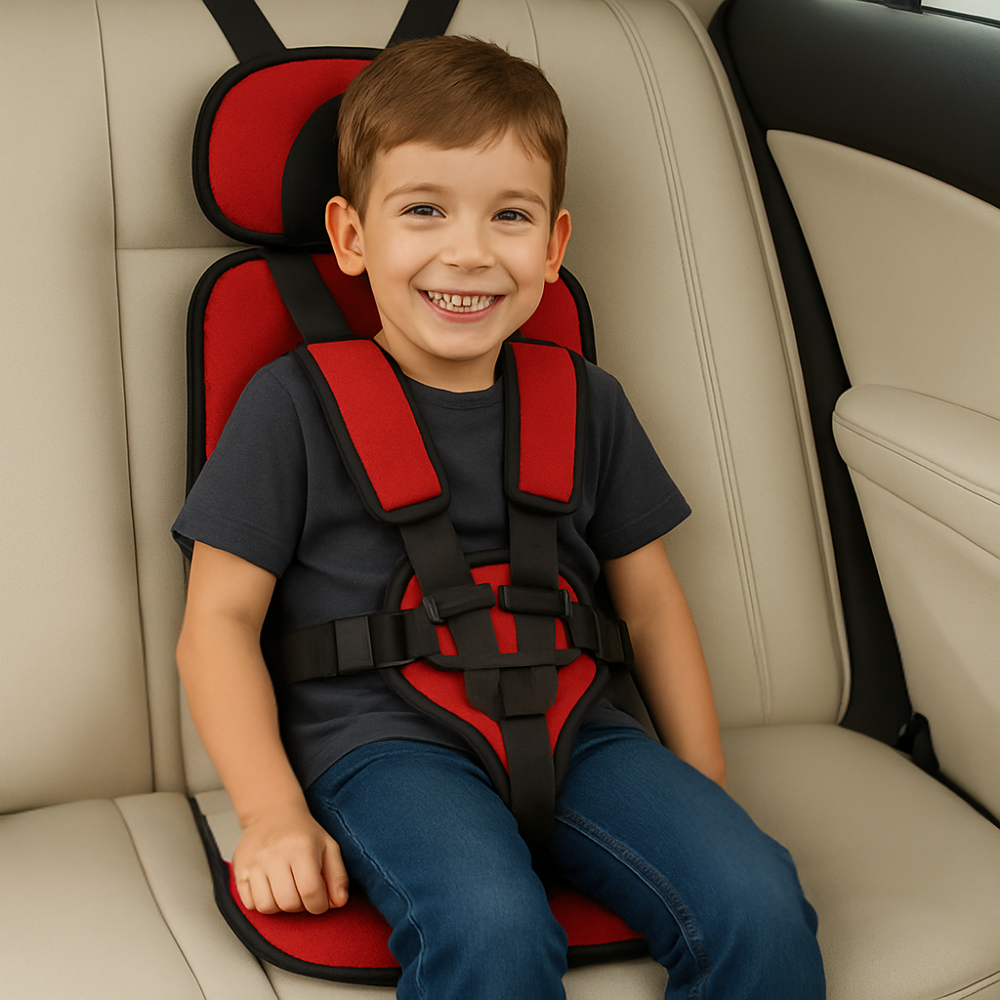 Portable Toddler Booster Car Seat - Lightweight Foldable Travel Booster Seat with 5-Point Harness for Kids 11
