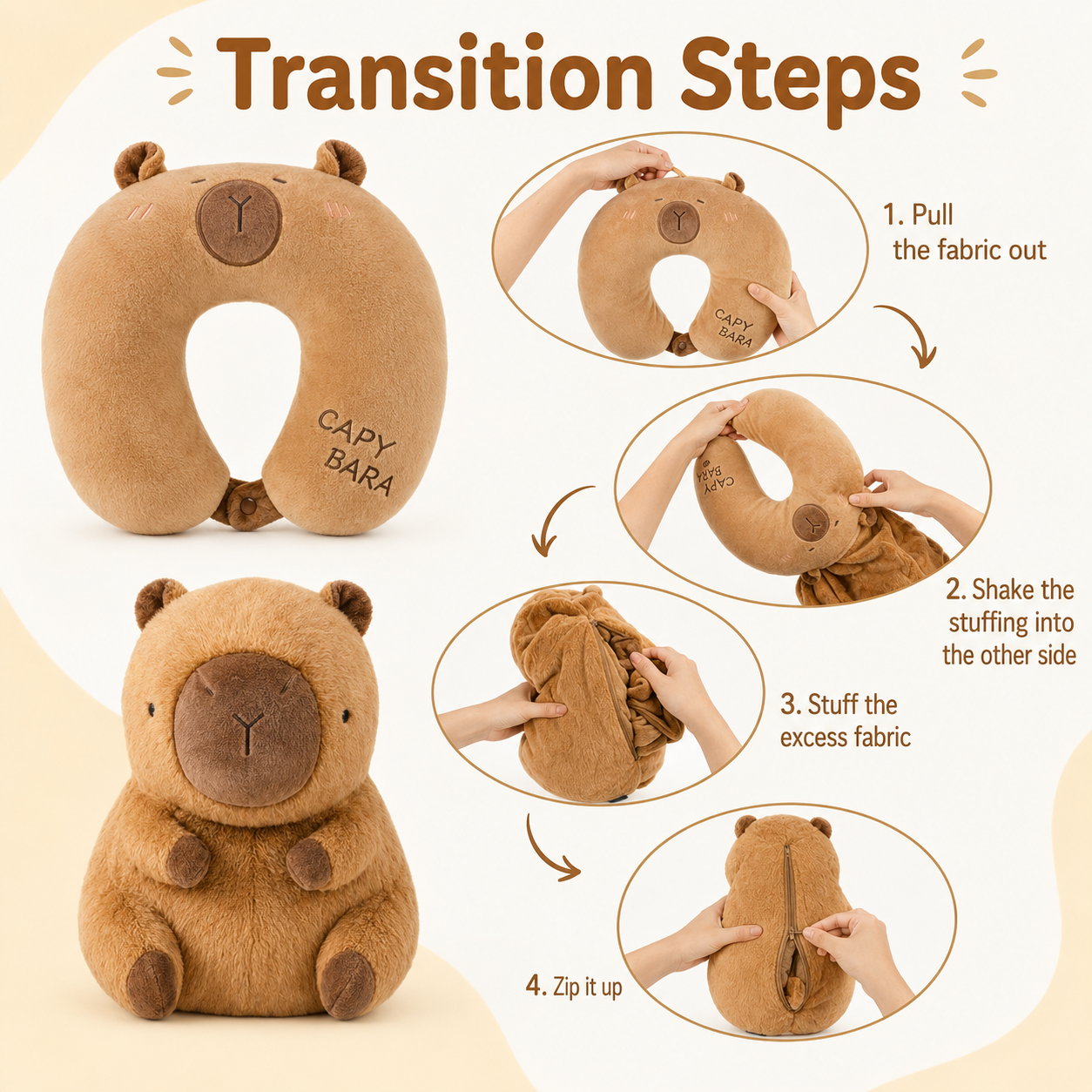 Capybara Plush Pillow