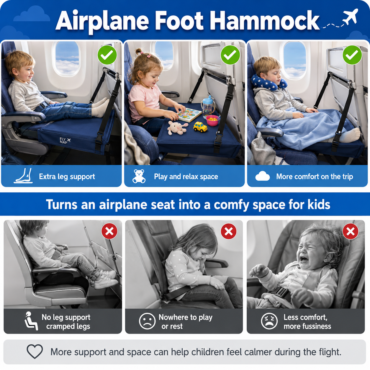 Kids Airplane Footrest