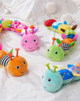 Sensory Plush Caterpillar Toy with Rattle and Music – Engaging Development Tool for Infants, Soft and Safe Material 0
