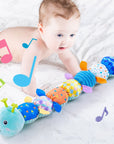 Sensory Plush Caterpillar Toy with Rattle and Music – Engaging Development Tool for Infants, Soft and Safe Material 4