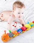 Sensory Plush Caterpillar Toy with Rattle and Music – Engaging Development Tool for Infants, Soft and Safe Material 5