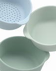 Set of 3 Durable Silicone Nesting Bowls for Sensory Play – Blue and Green, Stackable, Child-Friendly, Food-Safe 0