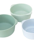 Set of 3 Durable Silicone Nesting Bowls for Sensory Play – Blue and Green, Stackable, Child-Friendly, Food-Safe 5