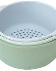 Set of 3 Durable Silicone Nesting Bowls for Sensory Play – Blue and Green, Stackable, Child-Friendly, Food-Safe 6