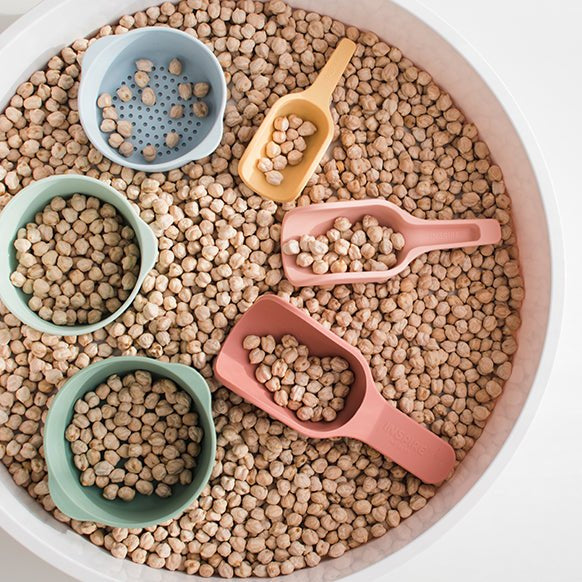 Set of 3 Silicone Scoops for Sensory Play – Food-Grade Safe, Stackable Design in Soft Pastel Colors 3