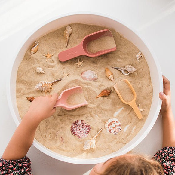 Set of 3 Silicone Scoops for Sensory Play – Food-Grade Safe, Stackable Design in Soft Pastel Colors 4