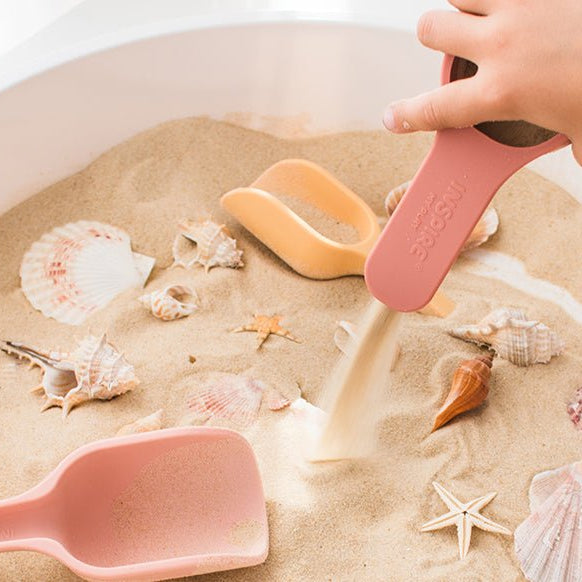 Set of 3 Silicone Scoops for Sensory Play – Food-Grade Safe, Stackable Design in Soft Pastel Colors 5