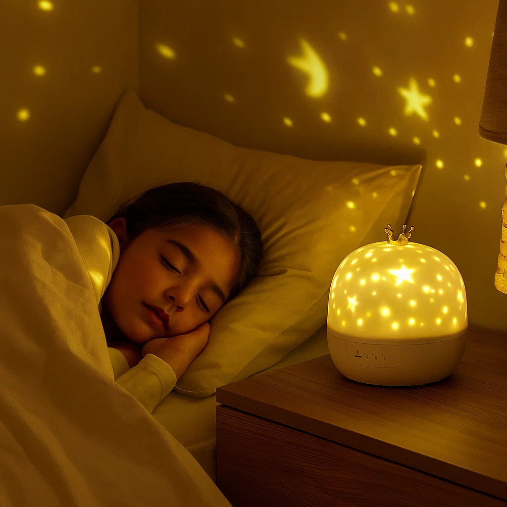 Starry Sky Projector Night Light with Rotating LED – Relaxing Ambiance for Bedrooms and Living Rooms 2