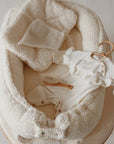 Teddy Baby Nest in Tan - Comfortable Newborn Sleep Pod with Odor-Absorbing Material and Machine Washable Design 4
