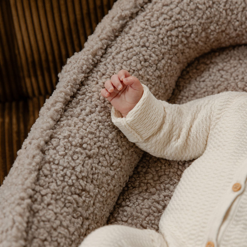 Teddy Baby Nest in Tan – Comfortable Infant Nest with Foam Mattress for Cribs, Strollers, and Outdoor Use 5