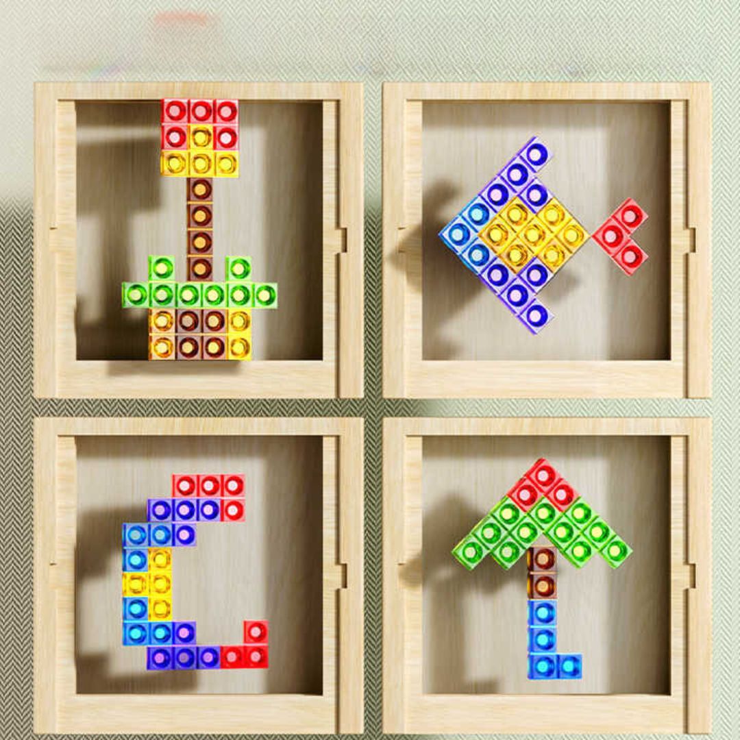 Wooden Tetris Game for Kids and Families – Eco-Friendly Wooden Board Game for Skill Development and Creative Fun 3